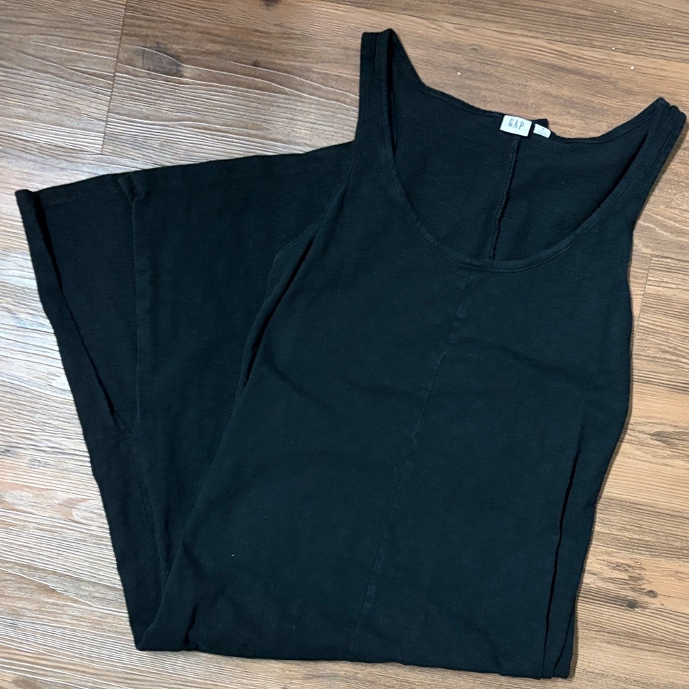 Black Sleeveless Cotton Dress